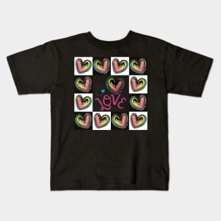 Heart of Lightness Checkerboard Frame Kids T-Shirt